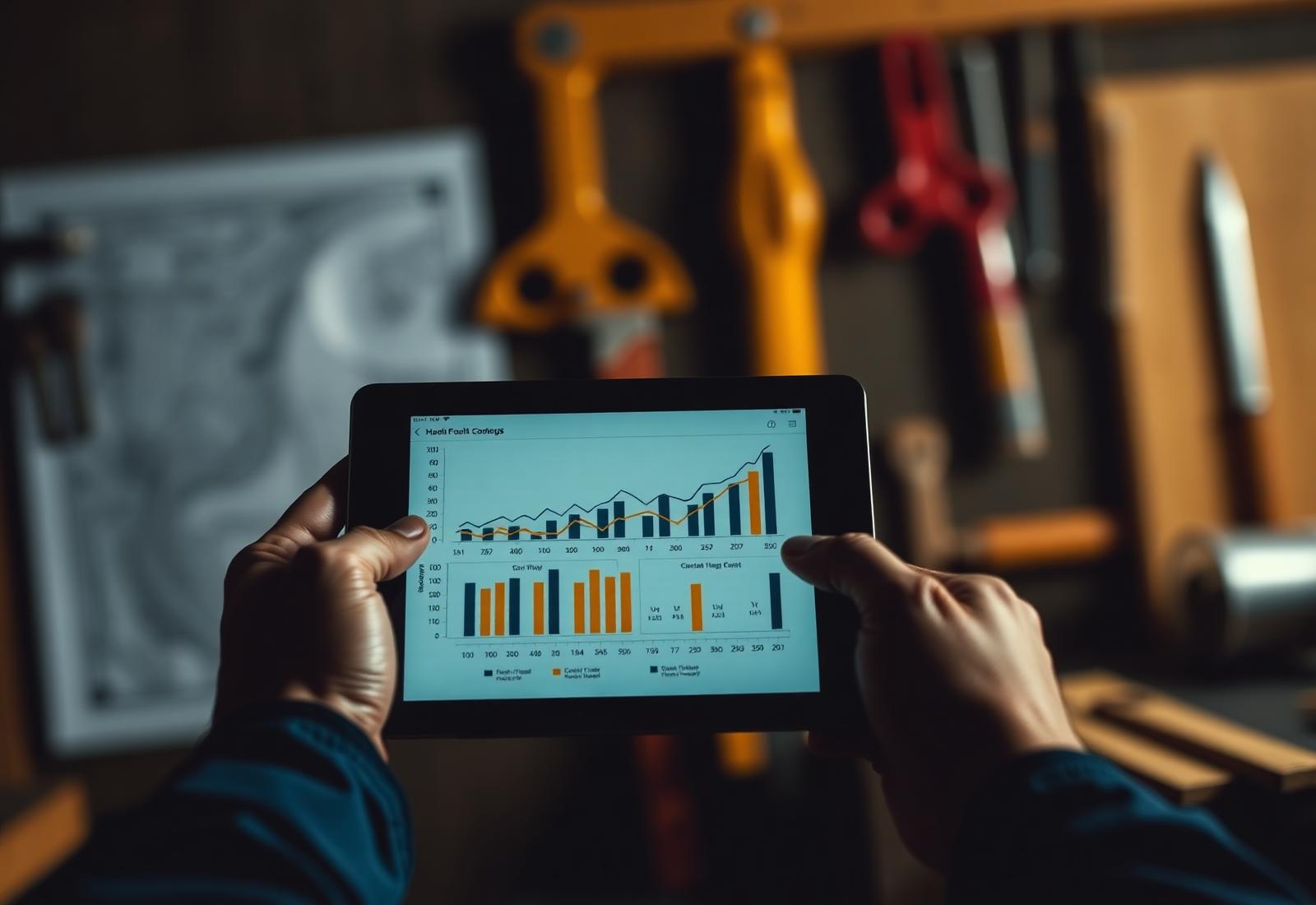 Business growth charts representing measurable strategic progress